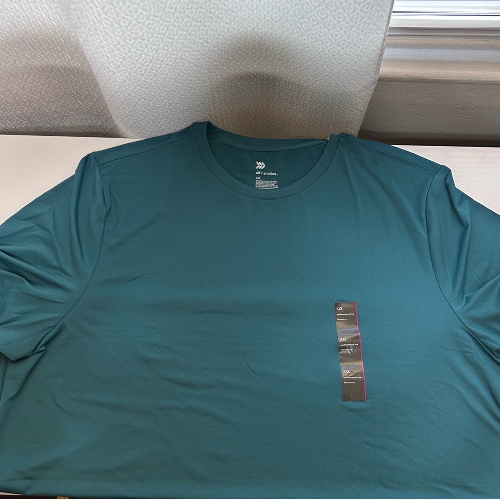 All in Motion Aqua Short Sleeve Tee